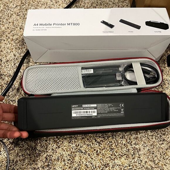 HPRT Wireless Bluetooth Portable Printer+Case+Ribbon 3 in 1 by Thermal Transfer - Picture 6 of 10